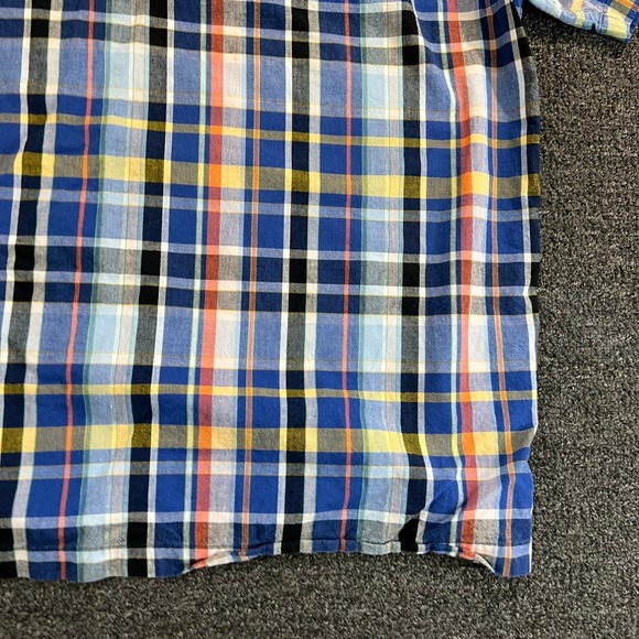 Ralph Lauren Chaps Mens XL Shirt Button Down Multicolor Plaid Linen Blend - Picture 11 of 14